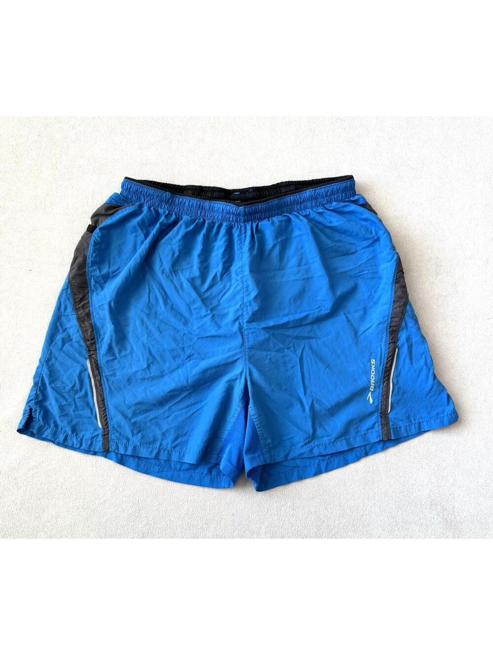 Brooks Equilibrium Running Shorts Men M Blue Compression Liner